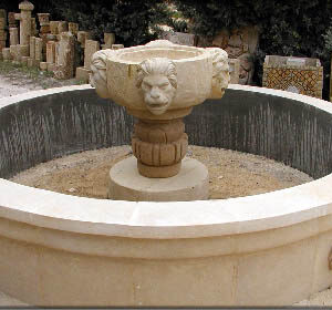 fontana a cascata per giardino