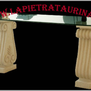 Tavolo da cucina in pietra bianca