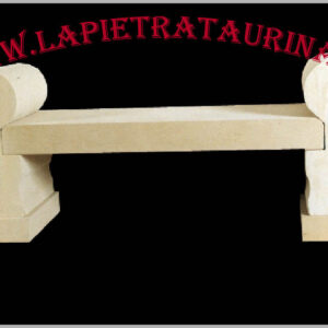 Seduta in pietra per arredo giardino