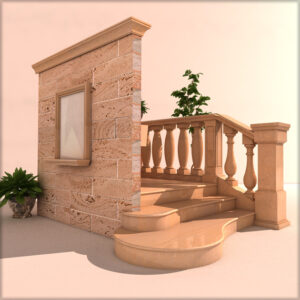 Modulo espositivo grande per rivenditori vista laterale