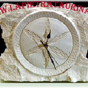 Orologio in pietra leccese foglia