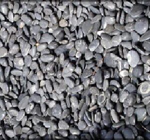 Ciottoli grigio ardesia di fiume in pietra dura