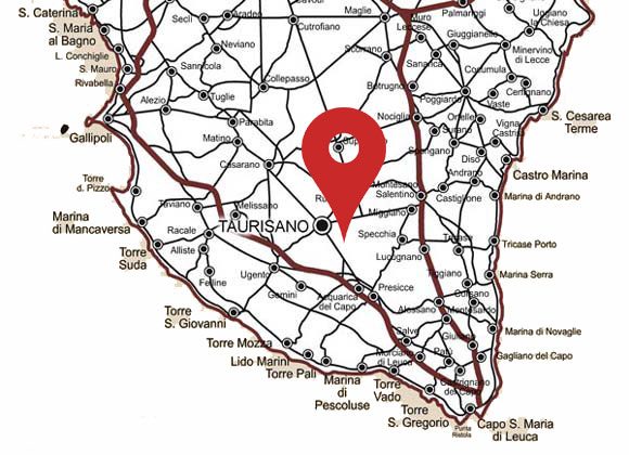 Mappa per raggiungere la sede di La Pietra Taurina